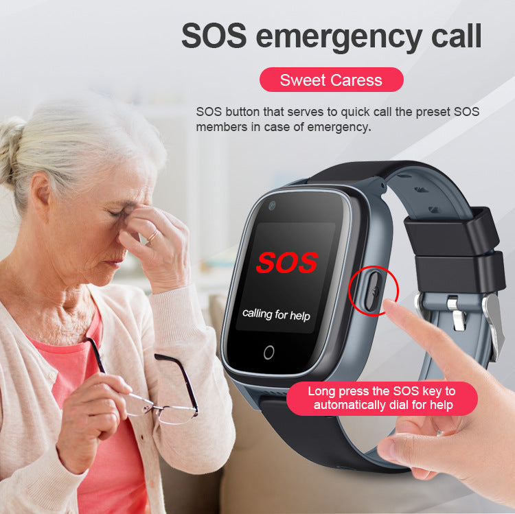 Senior Location Tracker Smartwatch with 4G Connectivity and Anti-loss Feature