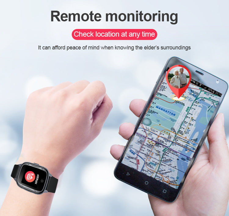 Senior Location Tracker Smartwatch with 4G Connectivity and Anti-loss Feature