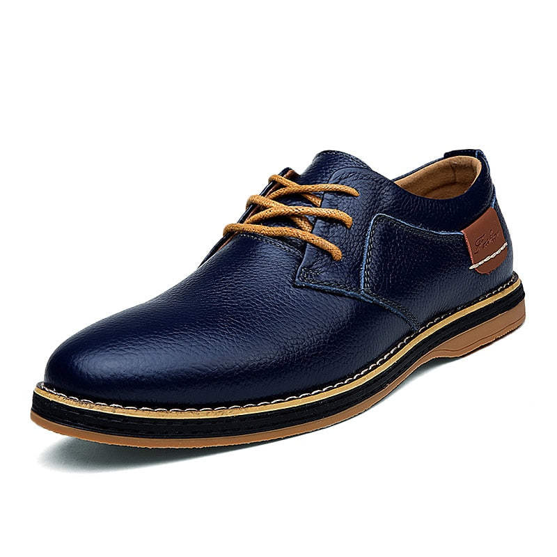 SENLONGBAO Classic Leather Oxfords