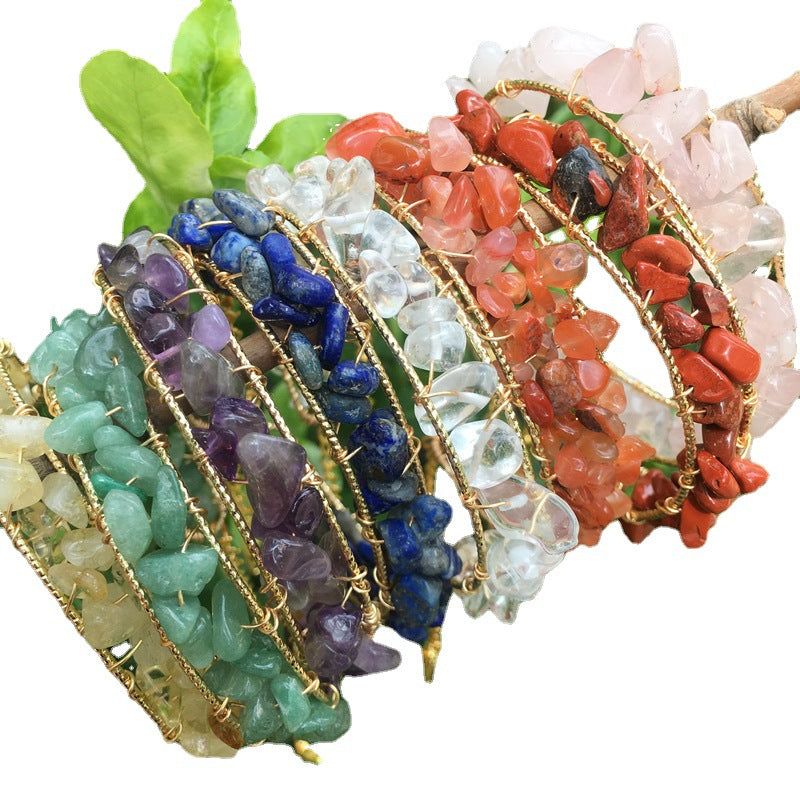 Fashion jewelry Natural Crystal String Beads Bracelet Female DIY Irregular