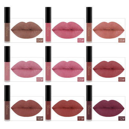 24 Colors Matte Liquid Lipstick Waterproof Long Lasting Lip Gloss Lint Makeup Cosmetics