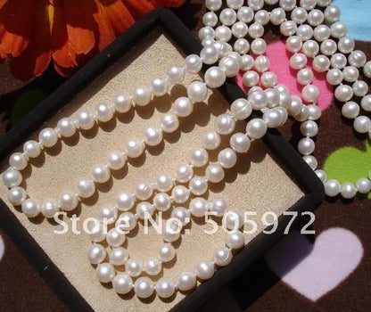 Eternal Elegance: Genuine Freshwater Pearls Long Sweater Necklace - Versatile Costume Jewelry for Every Season, Unbeatable Sale!