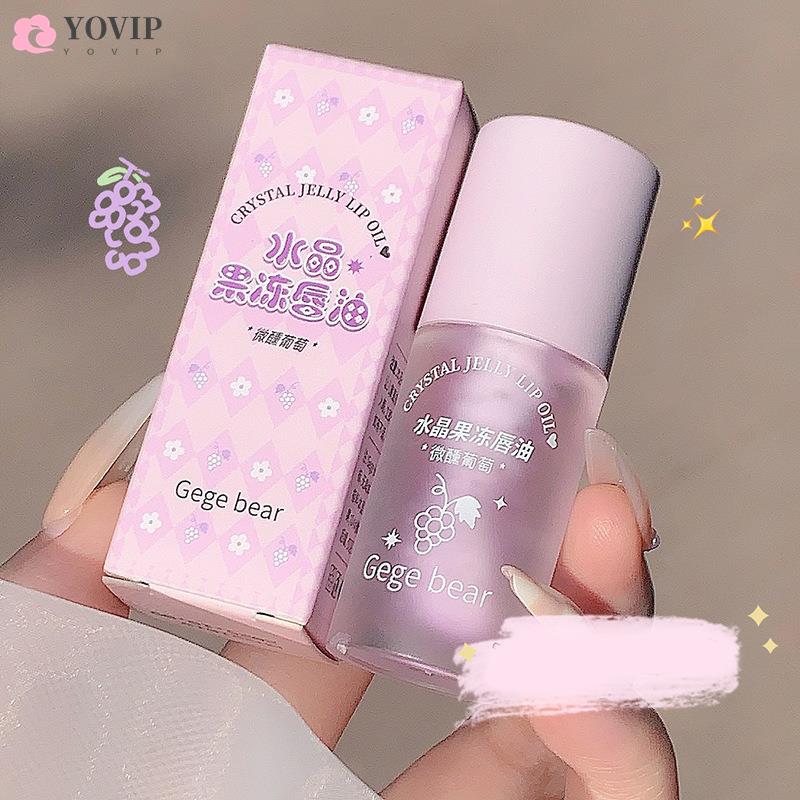 Crystal Jelly Lip Oil Hydrating Plumping Lip Gloss Coat For Cute Makeup Lipsticks Tinted Clear Serum Fruit Lip Balm Cosmetics