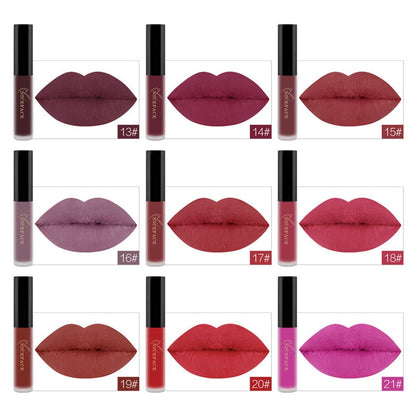 24 Colors Matte Liquid Lipstick Waterproof Long Lasting Lip Gloss Lint Makeup Cosmetics