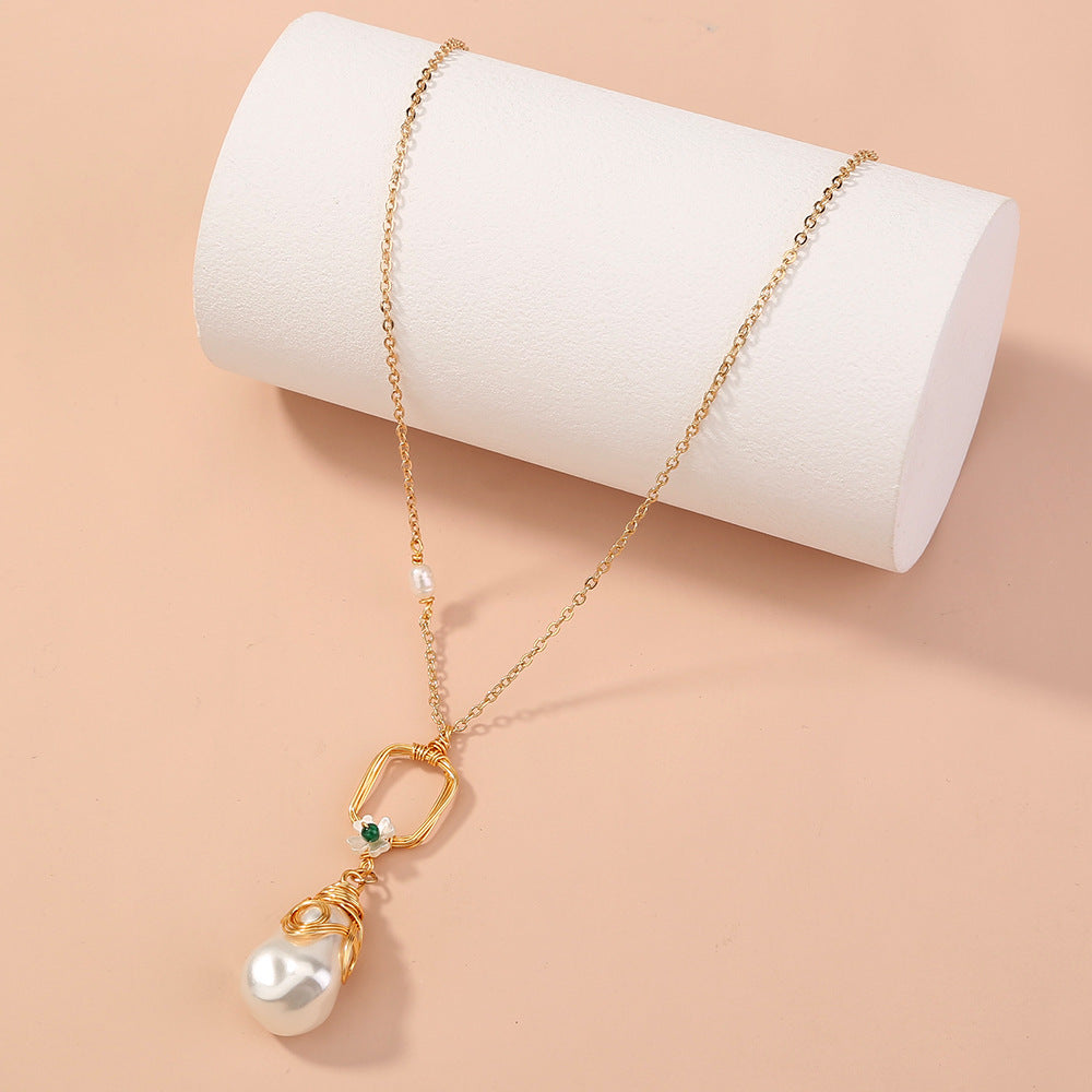 Pearl Earrings and Necklace Set for Women