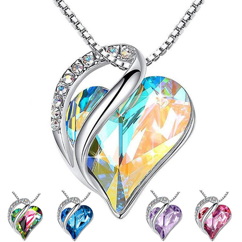 Heartbeat Necklace in Rainbow Colors