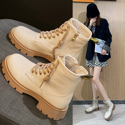 Ladies Fashion British Style Trendy Boots