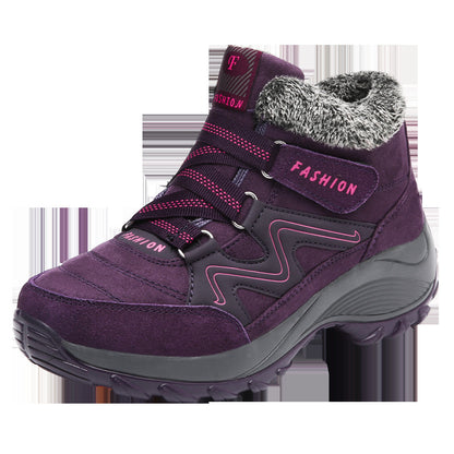 Women's Leather Hiking Boots - Waterproof & Non-Slip