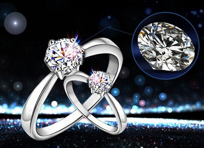 Love Band Shining Diamond Ring