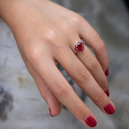 Sakura Heart Diamond Ring