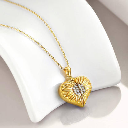 Bright Sunflower Keepsake Necklace