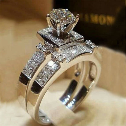 Princess Crown Diamond Engagement Ring