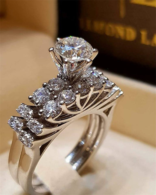 Princess Crown Diamond Engagement Ring