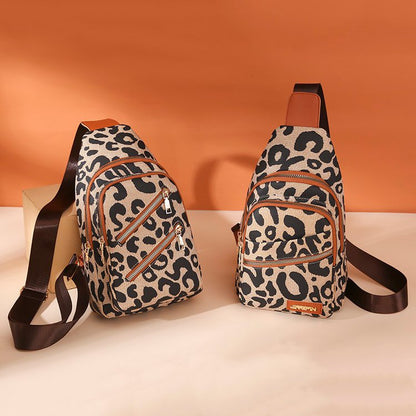 Leopard Print Women Chest Bag