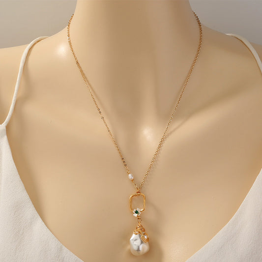 Pearl Earrings and Necklace Set for Women