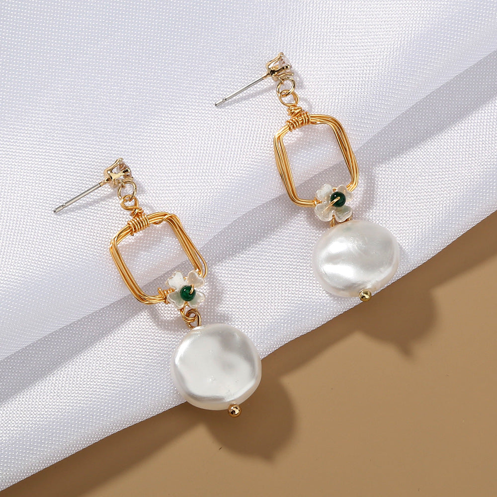 Pearl Earrings and Necklace Set for Women