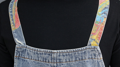 New Spring Printed Jean Suspenders For Women