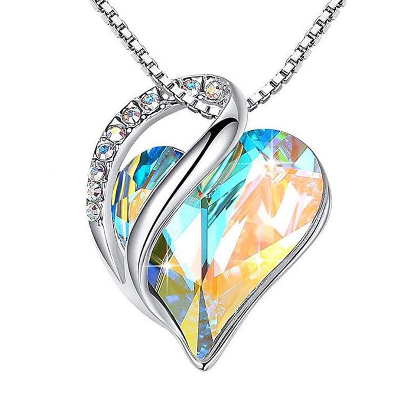 Heartbeat Necklace in Rainbow Colors