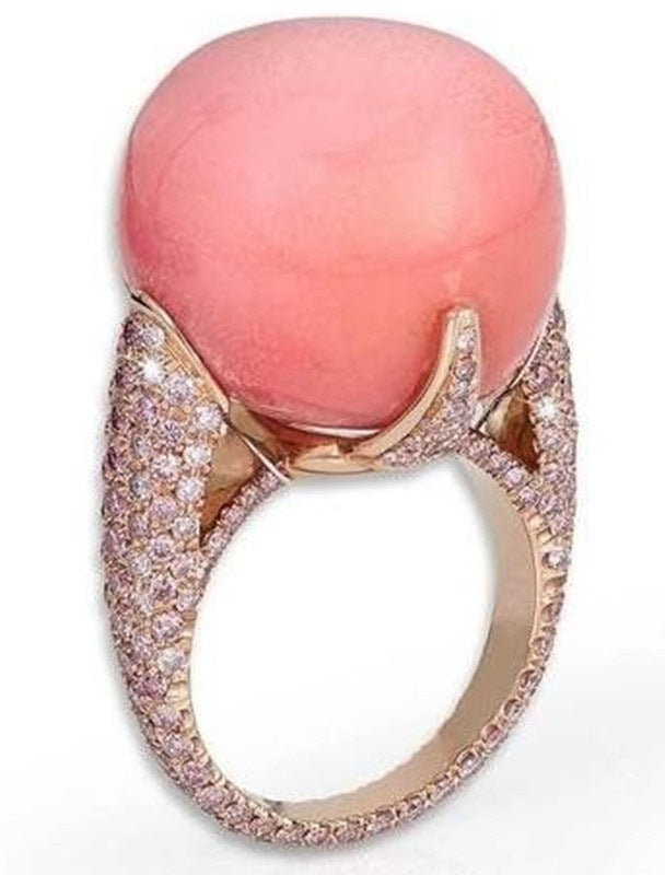 European and American Alloy Pearl Finger Ring