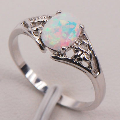 Seven Colored Gems Finger Ring - Western Style