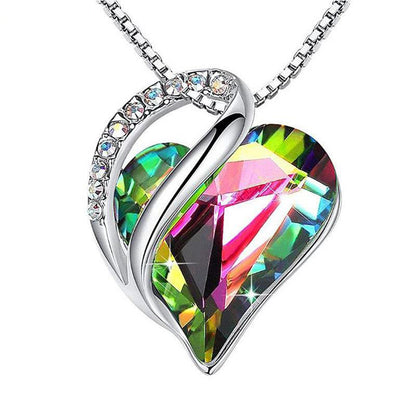 Heartbeat Necklace in Rainbow Colors