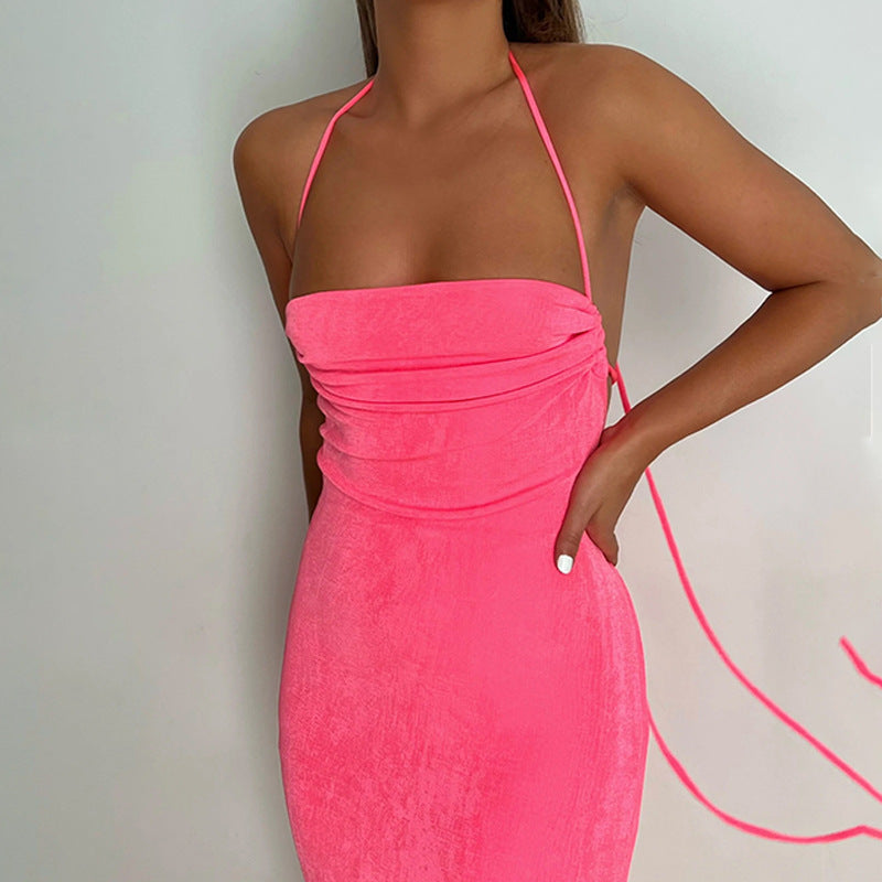 Women's Strapless Halter Dress for Parties and Beach Days