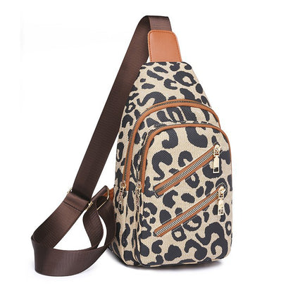 Leopard Print Women Chest Bag