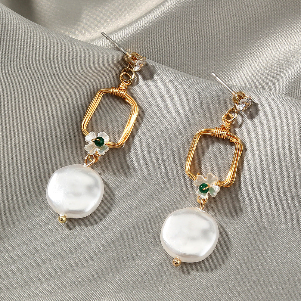 Pearl Earrings and Necklace Set for Women