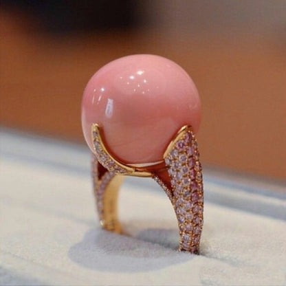 European and American Alloy Pearl Finger Ring