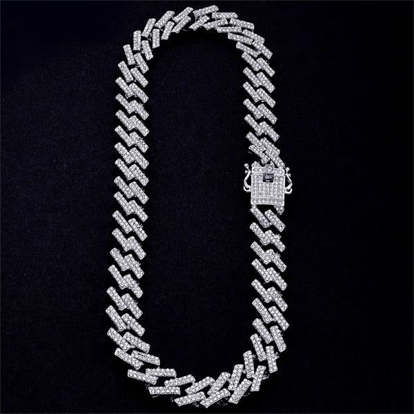 Rhinestone Cuba Chains Necklace