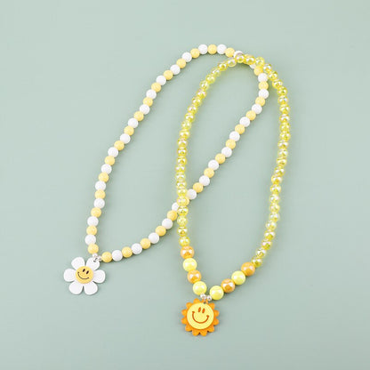 Heart Flower Necklace for Kids