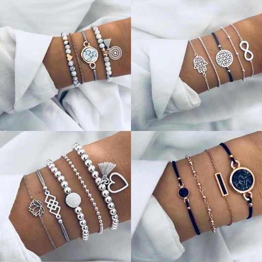 Boho Geometric Bracelet and Bangle Sets