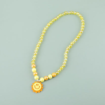 Heart Flower Necklace for Kids