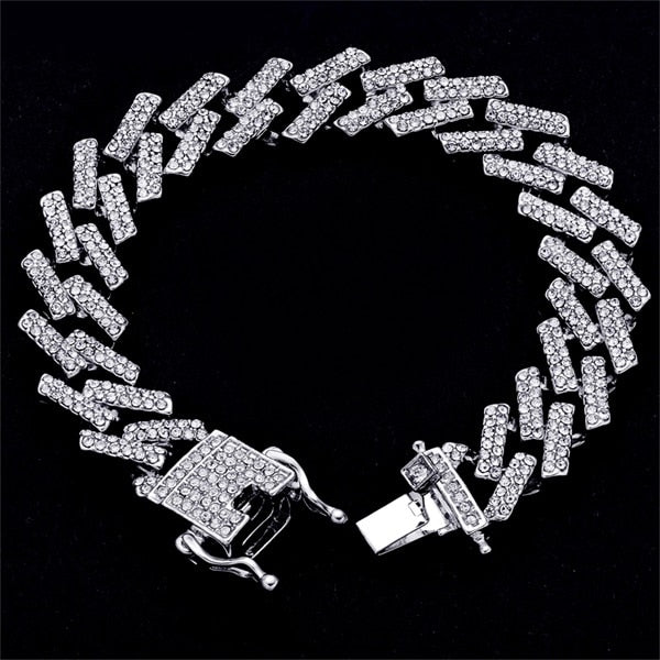 Rhinestone Cuba Chains Necklace