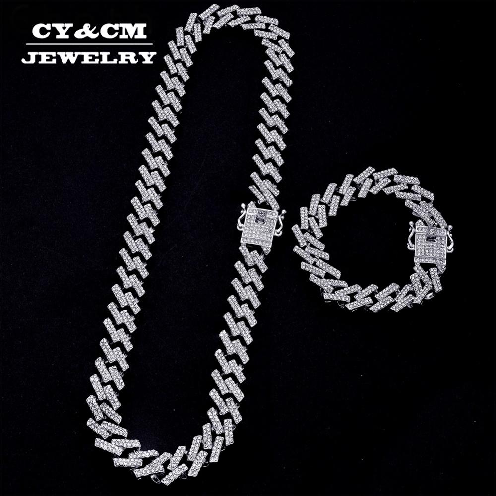 Rhinestone Cuba Chains Necklace