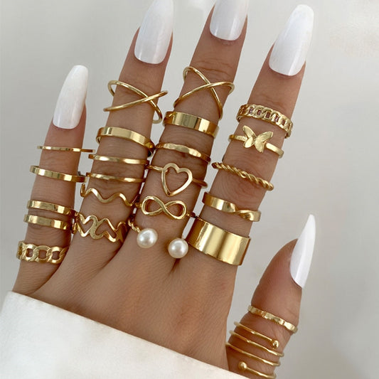 Gold Plated Copper Geometric Delight Ring