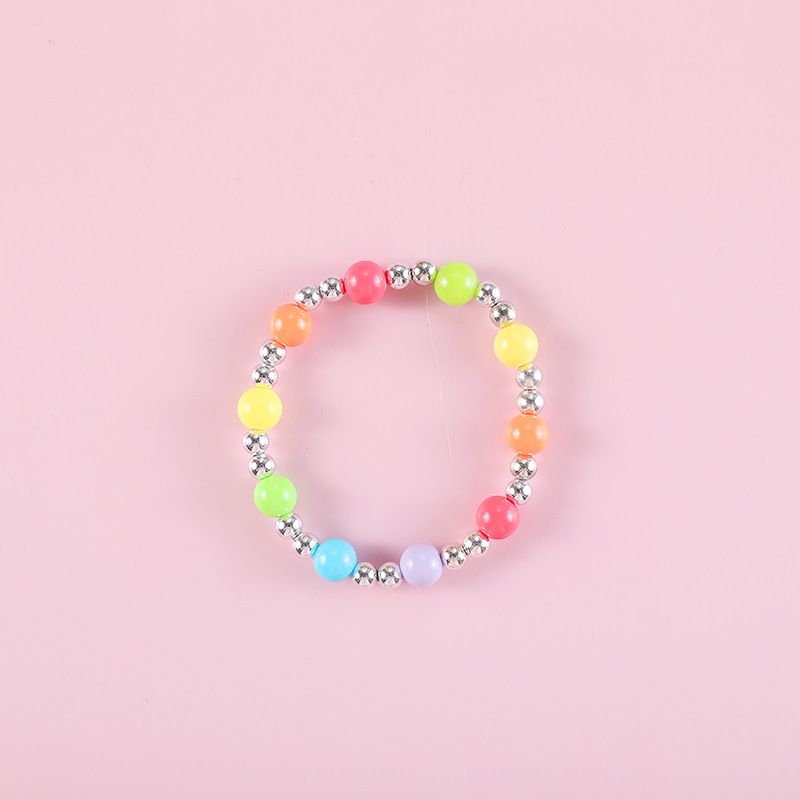 Geometric Sweetheart Necklace Bracelet Set for Children