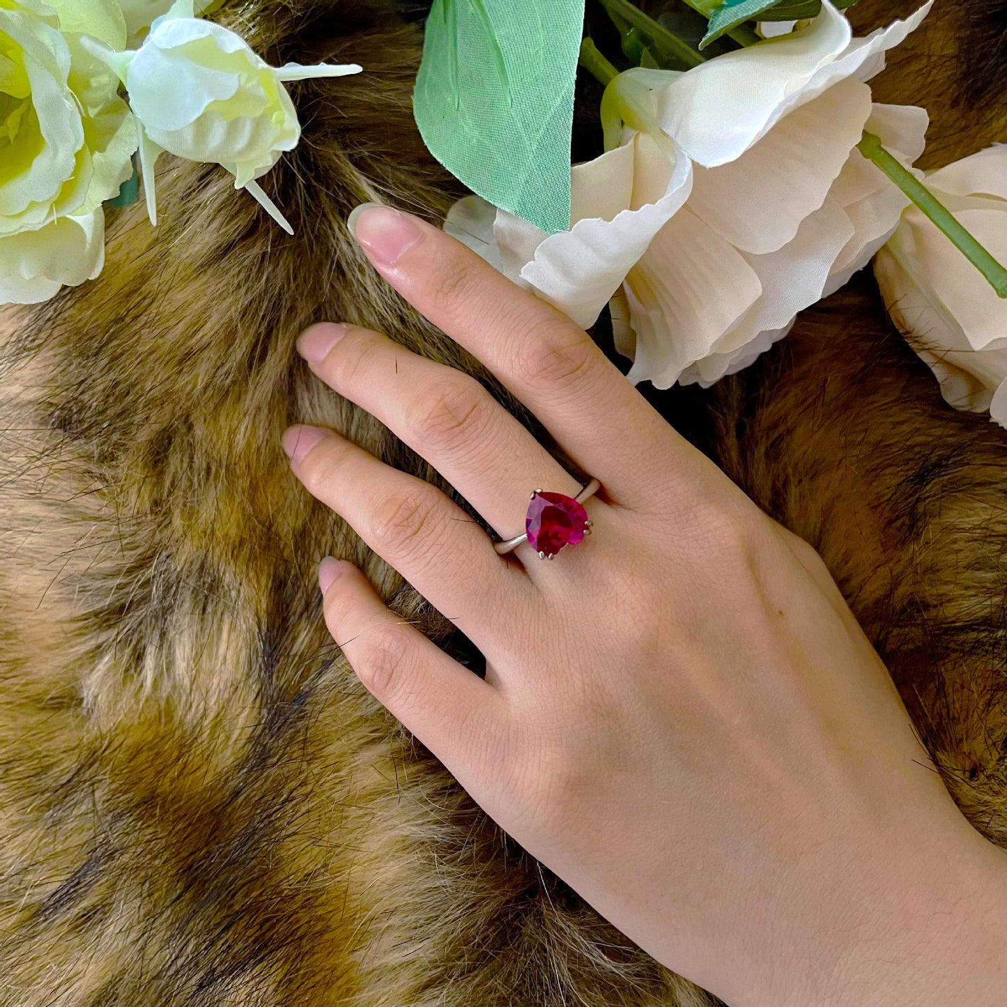 Sakura Heart Diamond Ring