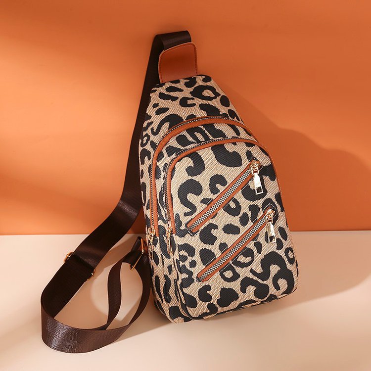 Leopard Print Women Chest Bag