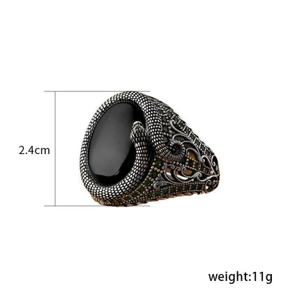 Graceful Charm of the Snake Ring with Hollow Cover