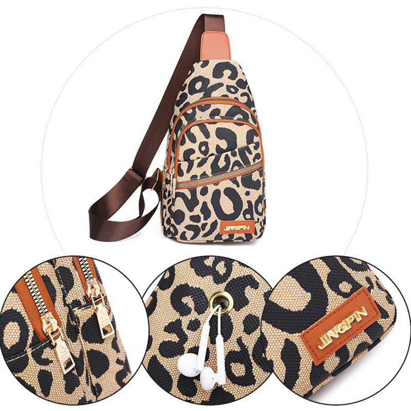 Leopard Print Women Chest Bag